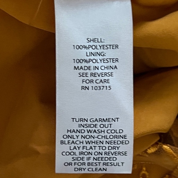 Nanette Lepore Goldenrod Shift Dress with Lace Overlay - Picture 5 of 6